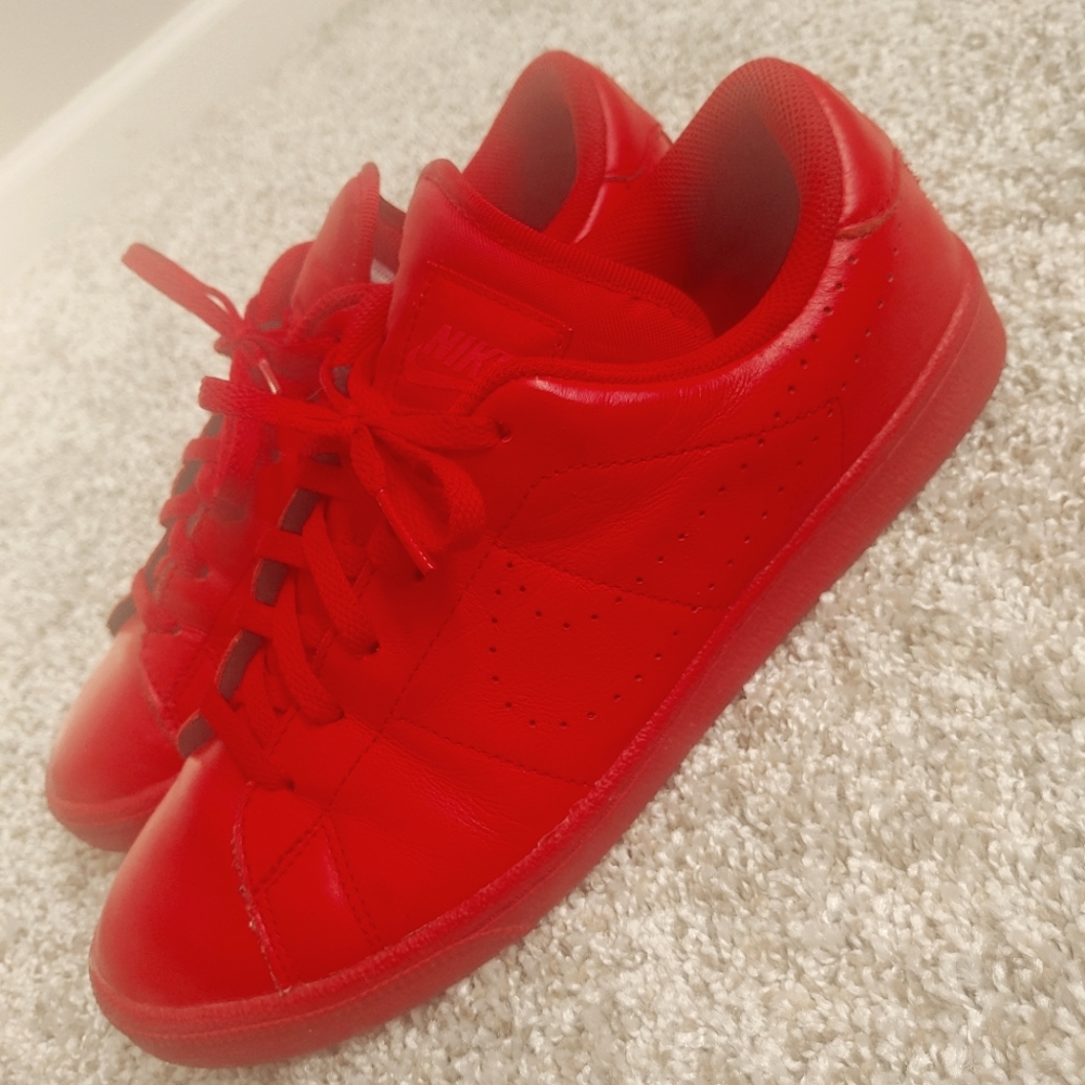 Red Nike Leather Sneakers